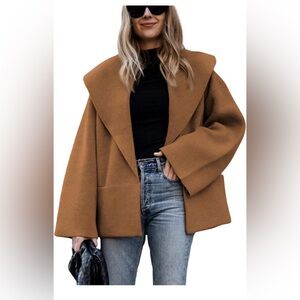 🆕 OversizedOpen Front Fall Winter Cropped Knit  Cardigan